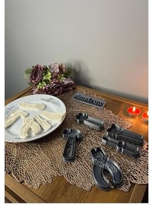 El Aletleri Kurabiye Kalıbı Seti - Tamirci - Hamur Şekillendirici - Şeker Hamuru Kalıp- 5 Adet