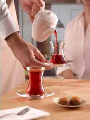 Incebellı Çay Bardağı 125 cc 6'lı Pencereli Kutu