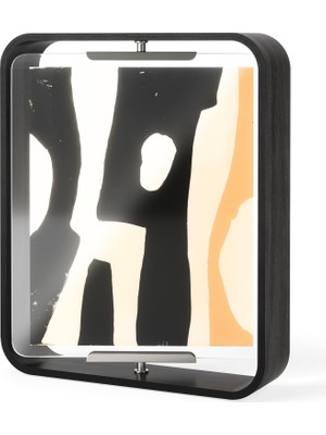 Umbra Masa Resim Çerçevesi, Iki Taraflı Resim Çerçevesi, 20 x 25 cm Fotoğraflar Için, Ahşap, Siyah