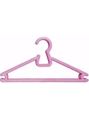 CATEKSSS Mcblue Pembe Çocuk Elbise Askısı Bebek Elbise Askılığı 6 Adet Askı Plastik Pembe