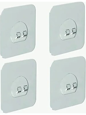 CATEKSSS Yedek 4 Adet Süper Güçlü Yapışkanlı Sticker/ Askı Tutucu Sticker Yapışkan Bant Şeffaf