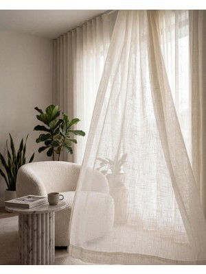 Süper Home Luci Tül Perde Ekru 300 x 270