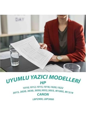 Ysy Hp 1020 1018 1010 1012 1022 3015 3030 3050 3055 1022N 3052 M1005 M1319F 2000 Sayfa Verimli Muadil Toner