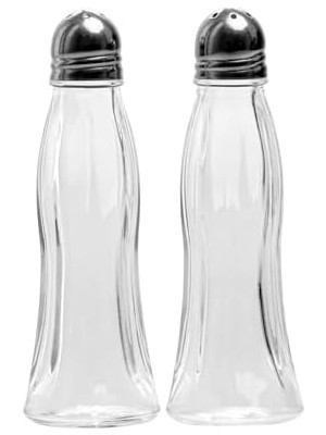 Cam Tuzluk Karabiberlik 2'li Tuzluk Salty Tuz Karabiberlik