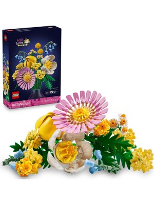 Küçük Sarı Buket 10347-9 Yaş ve Üzeri Kız ve Erkek Çocuklar Için Papatya, Şakayık ve Lale Dahil Yapay Çiçekler Içeren Yaratıcı Dekoratif Çiçek Buketi Yapım Seti (373 Parça)