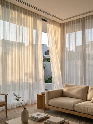 Süper Home Shıne Tül Perde Beyaz 300 x 270