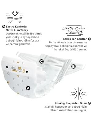 Protection Bebek Bezi 3 Numara Midi (4-9 Kg) 50 Adet – Jumbo Paket, Maksimum Koruma