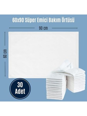 Paddlers Hasta Bakım Yatak Koruyucu Örtü 60X90 cm 30 Adet – Sıvı Geçirmez, Emici