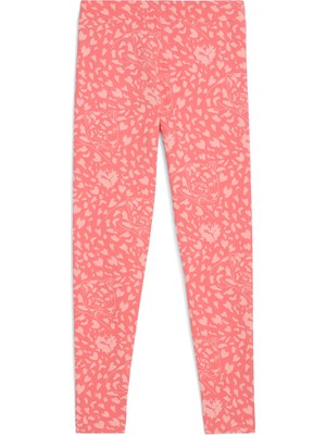 Puma Unisex Pembe Puma Flamıng Love Aop Leggings Pembe Unisex Tayt