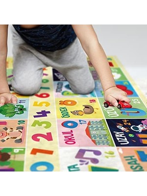 Türkçe Kelime Öğretici Oyun Matı - Bebek Oyun Halısı