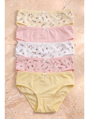 Katia & Bony 5'li Paket Desenli Kız Çocuk Slip Çok Renkli