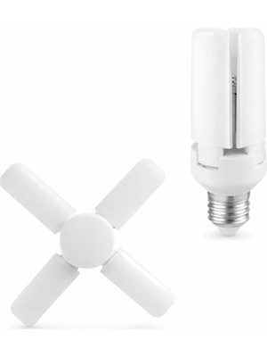 Meks 4 Kollu Katlanabilir LED Tavan Ampulü E27 Duy Yüksek Parlaklık Tasarruflu Tava