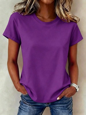 Mügerella %100 Pamuk Oversize Kalıp Bisiklet Yaka T-Shirt / Tişört