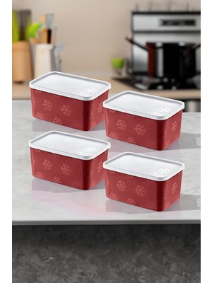 Meks Smartware 4'lü Set No Frost Saklama Kabı Carmen 2600 ml