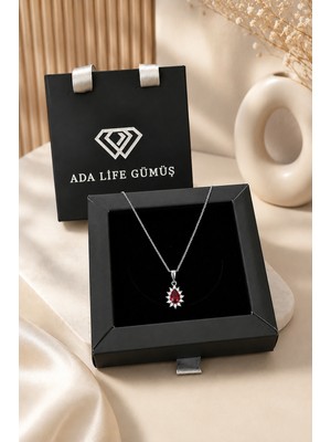 Ada Life Gümüş (Çantalı Kutulu) 925 Ayar Gümüş Damla Model Kadın Kolye