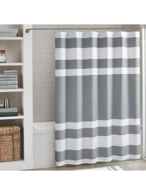 Meks Madison Park Spa-Waffel Duş Perdesi, Masif Mikrofiber Dokuma, Scotchgard Su Geçirmez Işleme, Mod