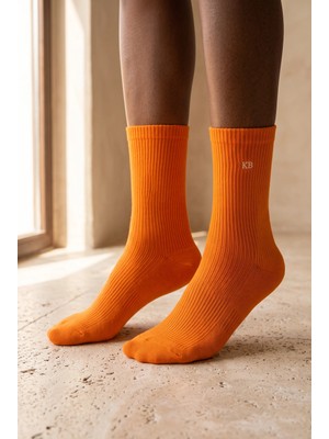 Katia & Bony Unisex K&b Nakışlı Soket Çorap Turuncu