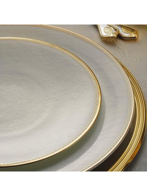 Meks Evaliza Coupe Paisley Gold Yemek Takımı 60 Parça