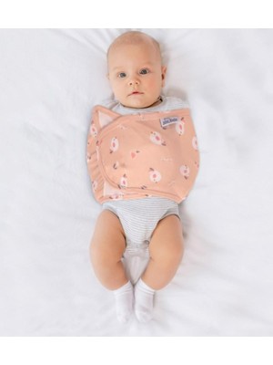 Meks Sevi Bebe Bebe Kundak Kemer, 0-3 Ay, Neşeli Kuş Desen, Pembe, Unisex
