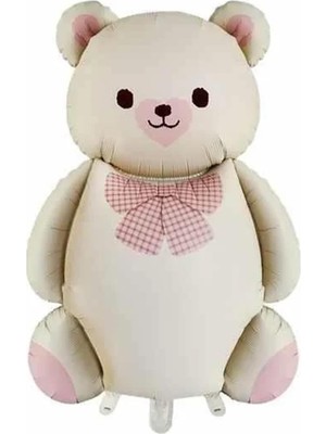 Meks Büyük Bej Ayı Folyo Balon Teddy Bear 65,5-90 cm