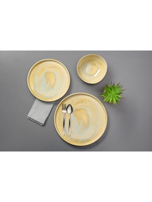 Meks Porland Stoneware Pearl 3 Parça Tek Kişilik Yemek Takımı