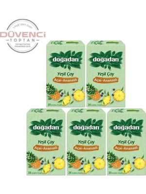 Meks Dogadan Yeşil Çay Açai Ananaslı Bardak Poşey Çay x 5 Adet