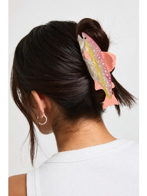 New Obsessions Pembe Sardunya Balık Toka 13 cm
