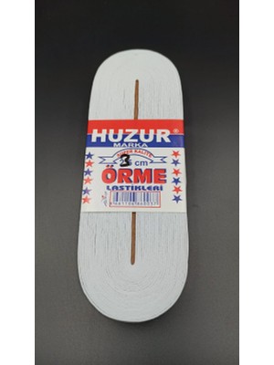 Renas Store Beyaz - 3cm Paça Lastik Yassı Geniş 10MT.