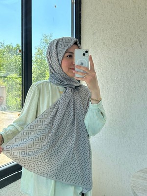 Vissona Medine Ipeği Şal Gri
