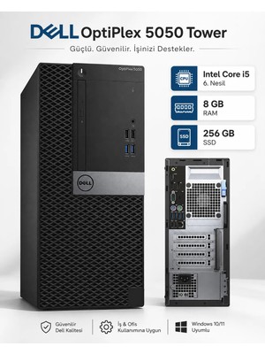 Dell Optiplex 5050 Tower Intel I5-6500 8 Ram 256 SSD Masaüstü Bilgisayar – Outlet