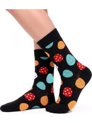 Neşeli Çoraplar Renkli Yumurtalar  Renkli Unisex Çorap