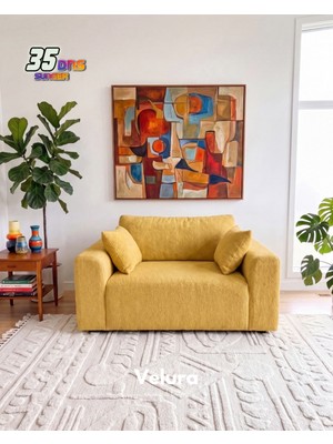Velura Home & Living Sora Berjer & Tekli Koltuk - Sarı