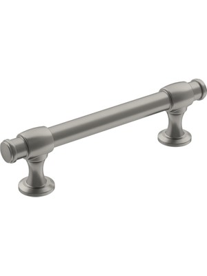 Amerock | Dolap Çekme | Saten Nikel | 3-3/4 Inç (96 Mm) Merkezden Merkeze | Şık | 1 Paket | Çekmece Çekme | Dolap Kolu | Dolap Donanımı