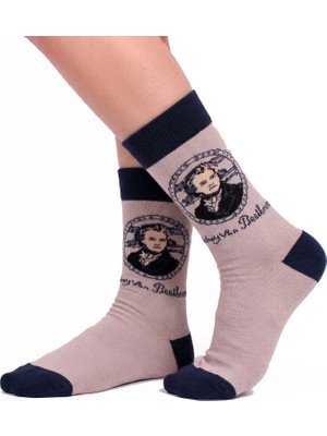 Neşeli Çoraplar Beethoven Renkli Unisex Çorap