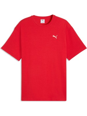Puma Erkek Kırmızı Puma Ess Elevated Relaxed Tee Kırmızı Erkek T-Shirt & Polo