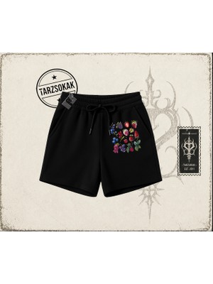 Tarzsokak Kadın Berries Unisex Şort Beyaz