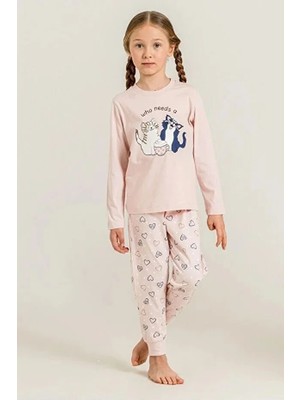 Rolypoly %100 Pamuk Uzun Kol Kız Çocuk Pijama Takım 3902