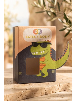 Katia & Bony 3D Dinozor Desenli Çocuk Hediye Kutusu Yeşil Kız Çocuk İçin Eğlenceli Tasarım