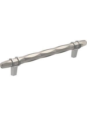 Amerock | Dolap Çekme | Saten Nikel/cilalı Krom | 6-5/16 Inç (160 Mm) Merkezden Merkeze | Londra | 1 Paket | Çekmece Çekme | Çekmece Kolu | Dolap Donanımı
