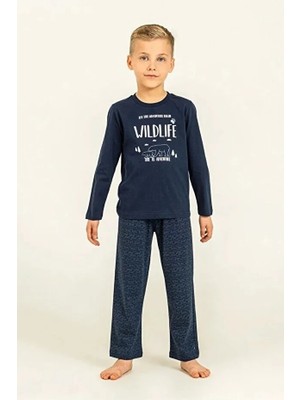 Arnetta %100 Pamuk Uzun Kol Erkek Çocuk Pijama Takım 3827
