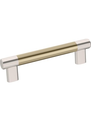 Amerock | Dolap Çekme | Cilalı Nikel/altın Şampanya | 5-1/16 Inç (128 Mm) Merkezden Merkeze | Esquire | 1 Paket | Çekmece Çekme | Çekmece Kolu | Dolap Donanımı