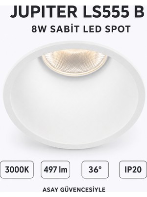 JUPITER Jupıter Premıum LS555S Beyaz LED Spot