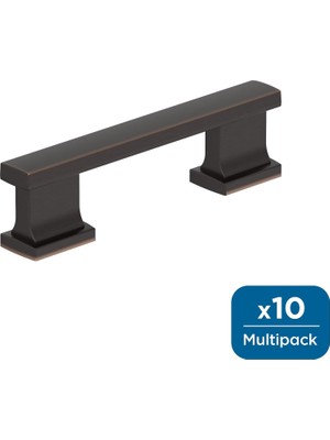 Amerock 10BX37090ORB | Yağ Ovuşturdu Bronz Dolap Çekme | 3 Inç (76MM) Merkezden Merkeze | 10'lu Paket | Triomphe | Mobilya Donanımı