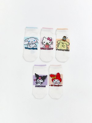 Lc Waikiki Yeni Sezon Hello Kitty Desenli Kız Çocuk Patik Çorap 5'li