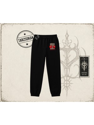 Tarzsokak Kadın Cherry Perfection Leopar Unisex Jogger Eşofman Altı Beyaz