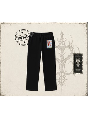 Tarzsokak Kadın Crab Picnic Unisex Baggy Eşofman Altı Beyaz