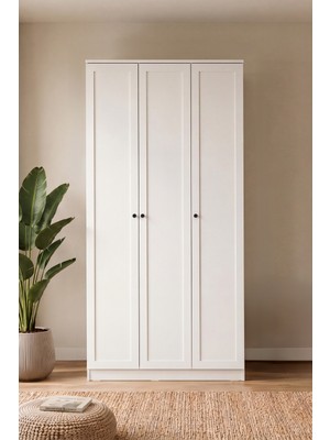 Sarmobi Terra 3 Kapaklı Gardırop Y:209 G:103 D:52 / Beyaz