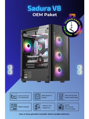İnce Hesap Ih Sadura V8 R7-9700X 16 GB 500GB SSD RTX5060 8 GB Oem Paket