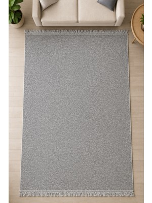 Lorvian Noletti Düz Desen Makinede Yıkanabilir Pamuklu Kilim Pratik ve Günlük Kullanıma Uygun