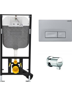 Creavit GR5003 Duvar Önü Alçıpan Uygulamalı Set 3-6 Litre Basmalı